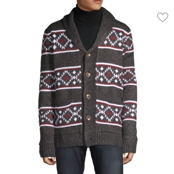 Buffalo David Bitton Men's Worthy Lined Chunky Knit Cardigan Sweater Size Small - Picture 1 of 9